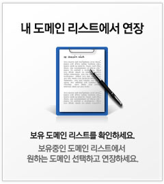 내 도메인 리스트에서 연장